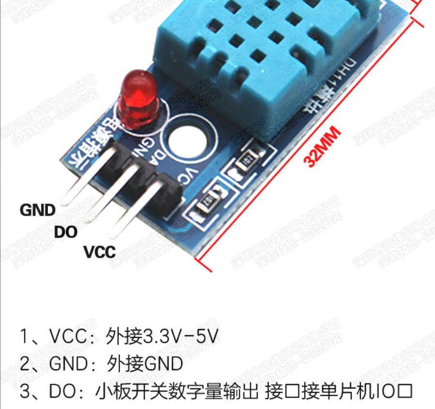 Anasweeney DHT11 Digital Temperature and Humidity Sensor Module with ...