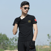 Military fans Chinese T-shirts Special Forces combat T-shirts Summer men and women leisure sports quick-drying T-shirts wear-resistant training shorts