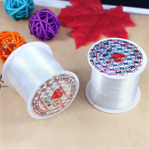 Аксессуар, нейлоновые плетеные шелковые нитки ручной работы, эластичный прозрачный браслет из бисера, леска, DIY