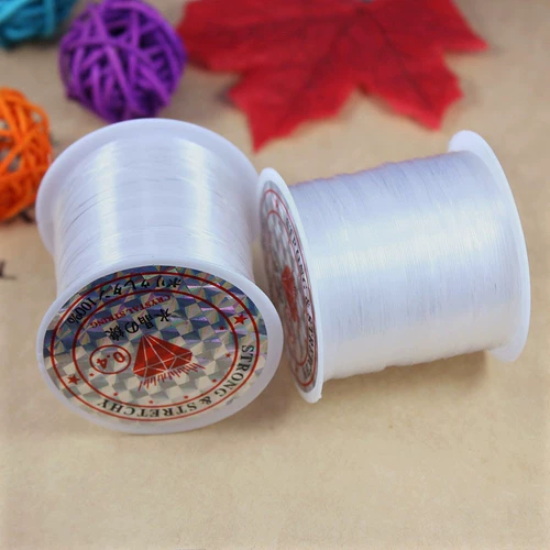 Аксессуар, нейлоновые плетеные шелковые нитки ручной работы, эластичный прозрачный браслет из бисера, леска, DIY