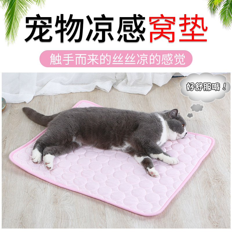 Dog Cool Mat Summer Cool Pets Mat Cat Mat Teddy Dog Nest Resistant Bite Kitty Sleeping Mat Cooling Ice Mat Summer