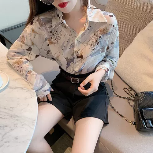 Универсальная шифоновая рубашка, универсальный ремень, штаны, комплект, 2020, в западном стиле, защита от солнца, высокая талия, по фигуре