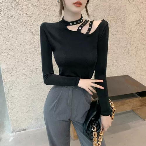 Приталенный осенний модный лонгслив, 2020