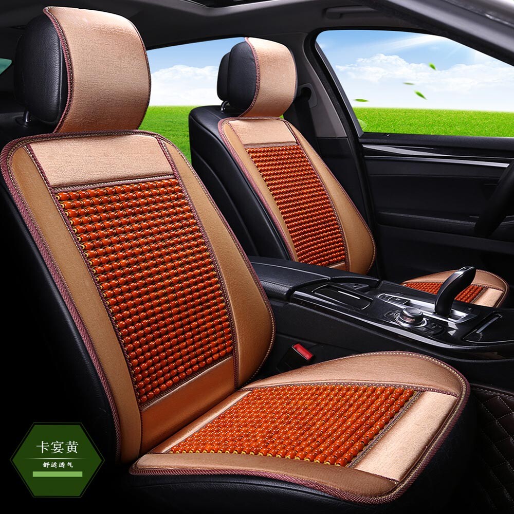 Summer car seat cushion car bamboo seat cushion single-piece back cushion cool mat with waist massage car cool cushion
