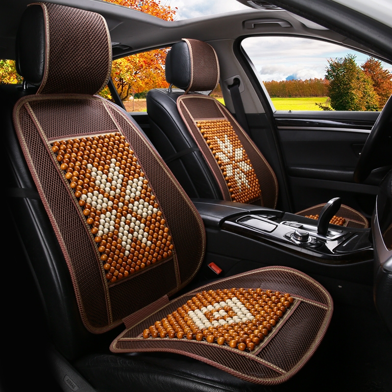 Season Universal Car Cushion Single Seat Sheet Seat Cushion Wagon Bus Big Barpi Truck Digger Driver Wood Beads