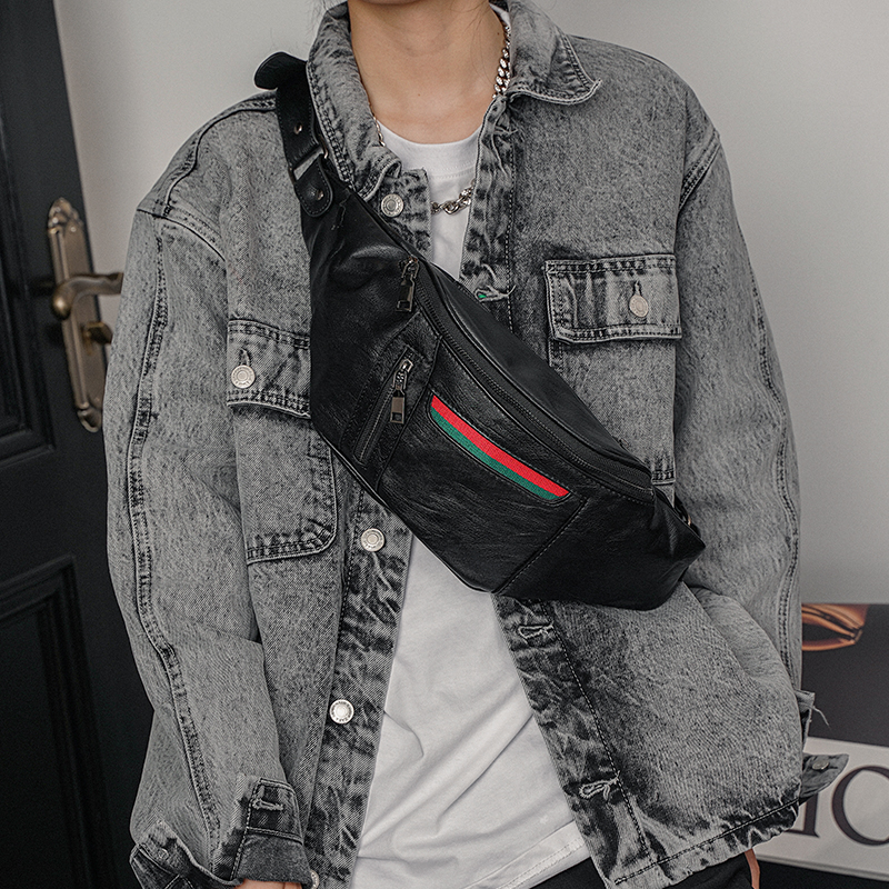 New Business Leisure Chest Bag Small Cortex Small Crowdpack Pocket European Man Bag Single Shoulder Bag Slanted Satchel After Shoulder Bag Tide Card