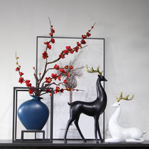 Jingdezhen ceramic vase Modern light luxury decoration Living room entrance TV cabinet Creative wine cabinet flower insert home accessories