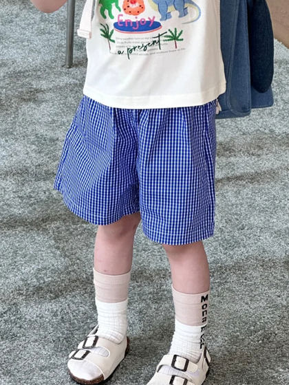 女童短袖T恤儿童夏装2025新款卡通圆领内穿打底背心男宝宝上衣潮3