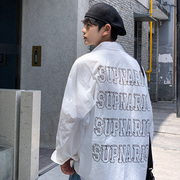 2020 mùa hè mới hong kong gió ins Hàn Quốc phiên bản lỏng lẻo vài xu hướng áo khoác chống nắng thường áo sơ mi mỏng của nam giới.