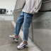 2019 Jeans Straight quần Slim Nine-Point Trendy Loose làm việc quần mùa hè Washmen của. 