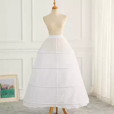 Wedding dress skirt support daily four steel ring long version elastic waist large fish bone petticoat dress dress oversized tutu skirt