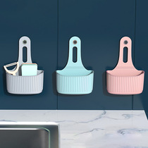 Kitchen sink drain hanging bag suction cup rack sponge pool storage supplies small hanging basket drain rack storage rack