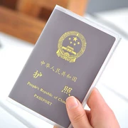 Travel Passport Set PVC Waterproof Passport Jacket ID Bag Scrub Cặp đôi tài liệu trong suốt Gói duy nhất