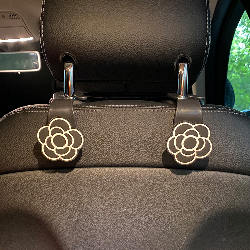 Car seat back hidden camellia hook inside the car rear bag bag storage items seat decoration small hook