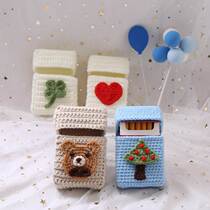 Cigarette case handmade diy hand-woven wool cigarette case diy cute bear material package hard case set to send boyfriend