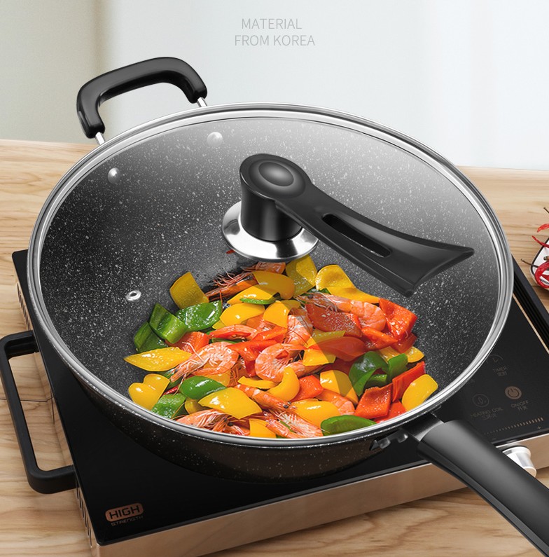 Maifan stone frying pan non-stick pot household frying pan iron pan no oil fume frying pan induction cooker gas stove universal