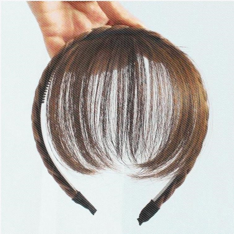 Sweet round face fashion natural hair accessories hairpin fake bangs with headband twist braid wig headband headband female Korean version
