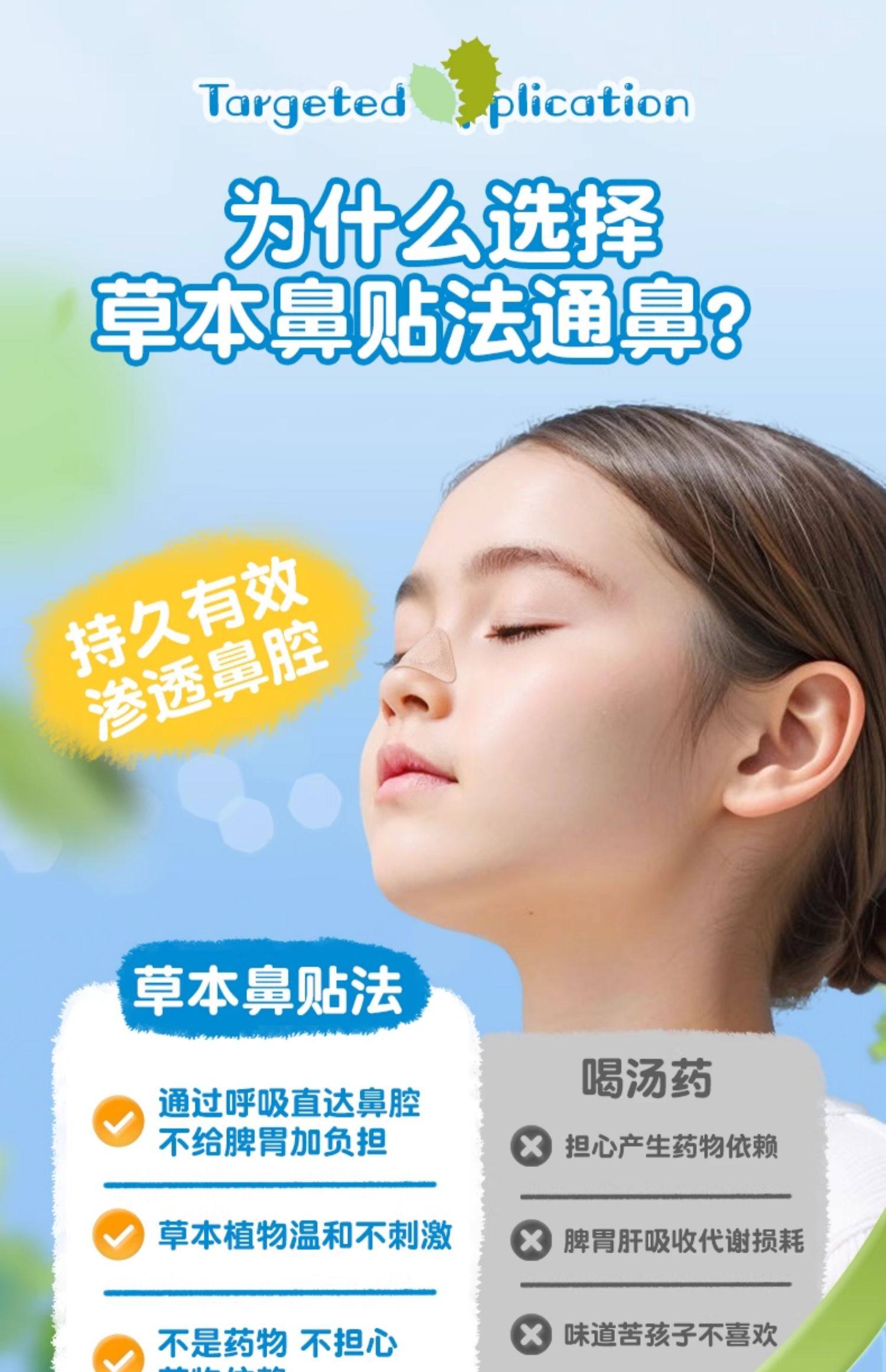 香港大藥房 蒼耳子鼻舒貼 10貼/盒 草本植物萃取 鼻康貼 舒緩鼻子不適 緩解鼻塞鼻幹 幫助睡眠