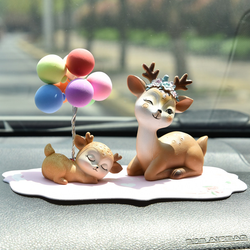 All the way safe deer car ornaments personalized creative center console car perfume net red car accessories cute plum blossom
