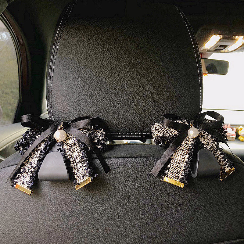 Bow knot car hook cute seat back hook car hanging items hook headrest seat back car