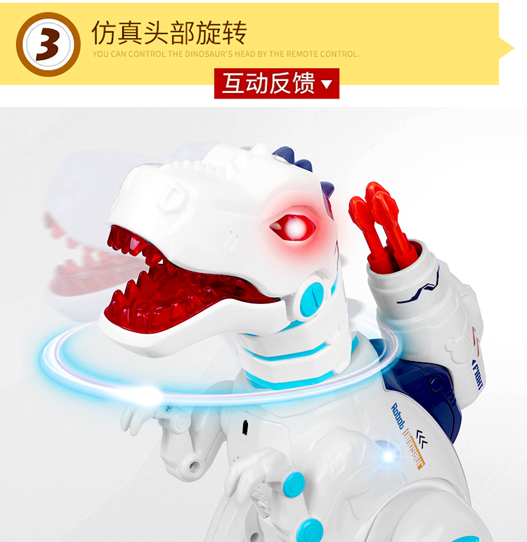 Trẻ em điện điều khiển từ xa khủng long Tyrannosaurus robot thông minh chiến tranh thông minh rồng ca hát lửa hơi thở đồ chơi cậu bé đồ chơi