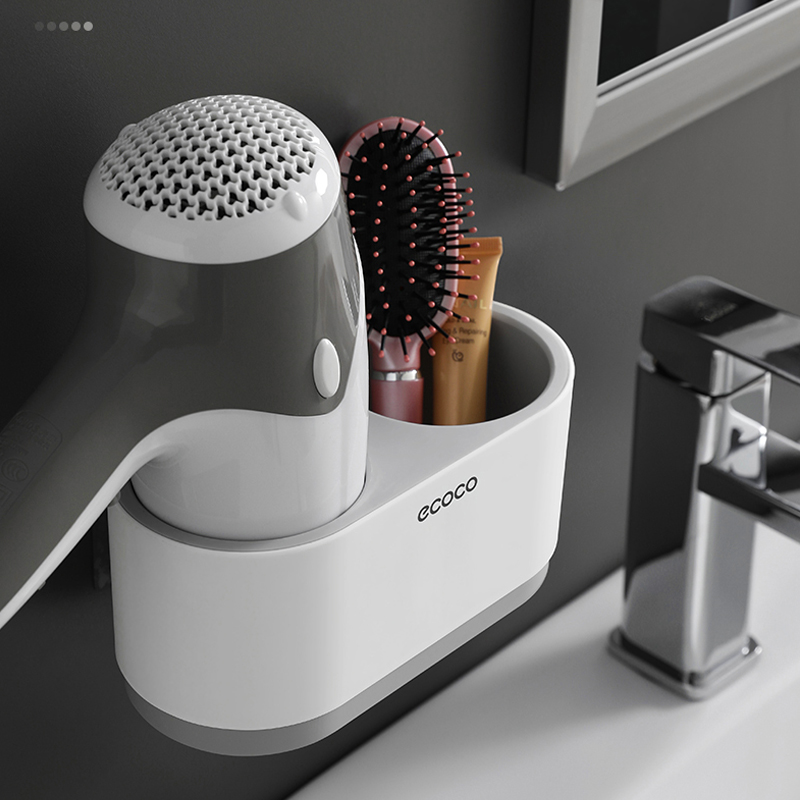 Hair Dryer Rack Free Of Punch Bathroom Makeup Room Toilet Suction wall Wall-mounted Hair Dryer Rack Hair Dryer Shelf