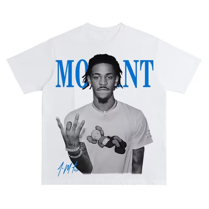 Morant American-Style Short-Sleeved Curry Purcell George Basketball Sports Pure Cotton T-Shirt for Men and Women Students Sportswear Summer Morant American-Style Short-Sleeved Curry Purcell George Basketball Sports Pure Cotton T-Shirt for Men and Women Students Sportswear Summer