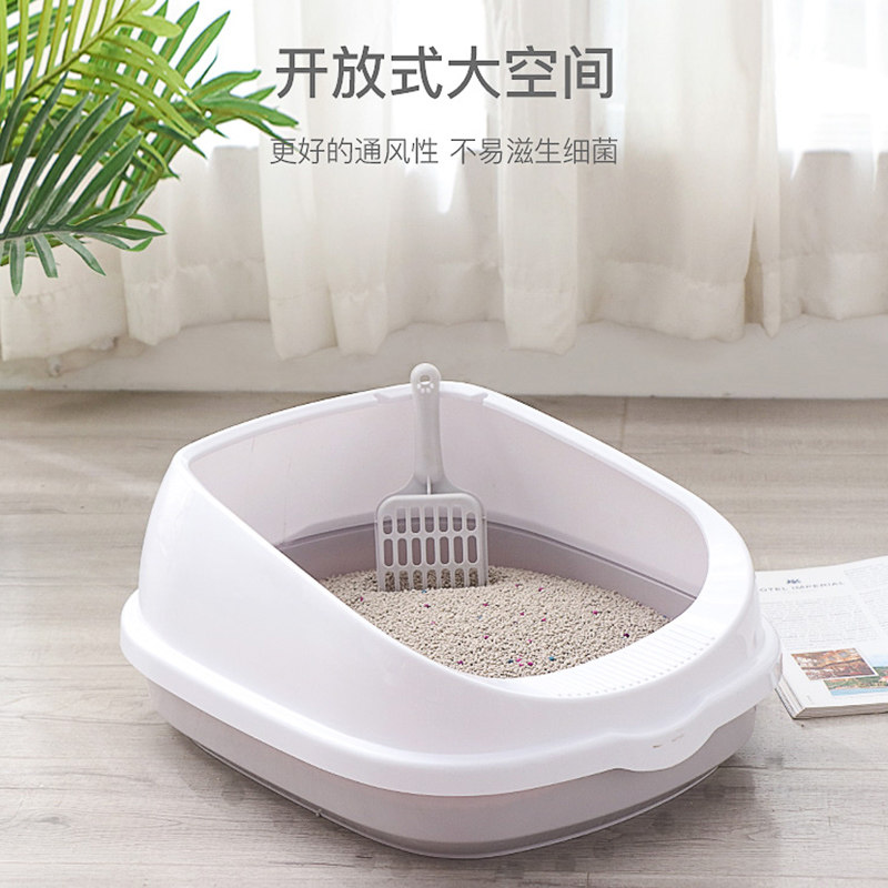 Cat litter basin semi-closed super-large anti-splash cat cage can put kitty toilet small number of young cat open to deodorize