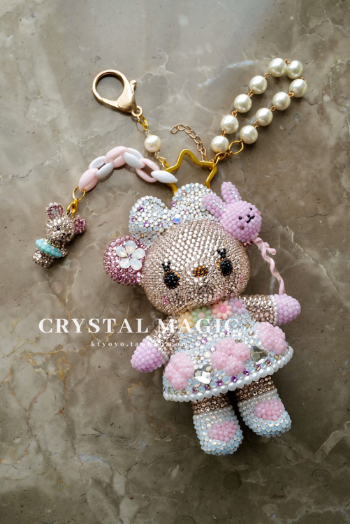  Austrian crystal stick drill GIRLY BEAR pull rabbit Balloon Pendant Car Pendant Bag Hang