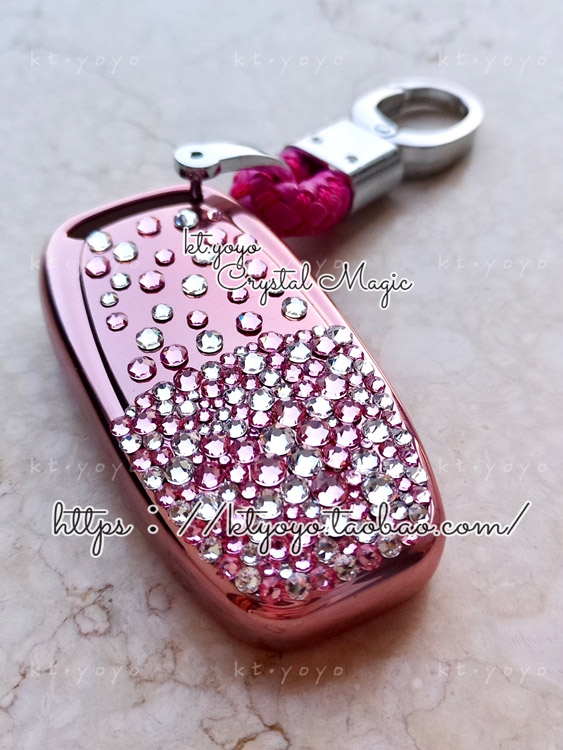 Austrian crystal stick diamond Audi car key shell key chain custom