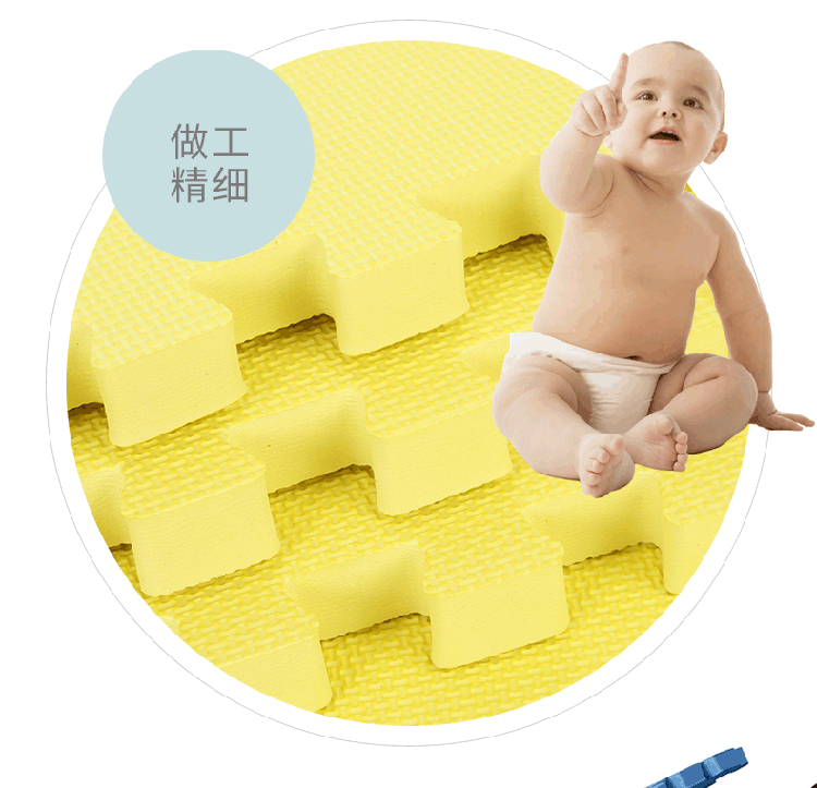 Thảm xốp trẻ em bảo vệ môi trường đích thực dày chống trượt trượt 2.5CM khâu lớn bò trườn mat mat tham xop