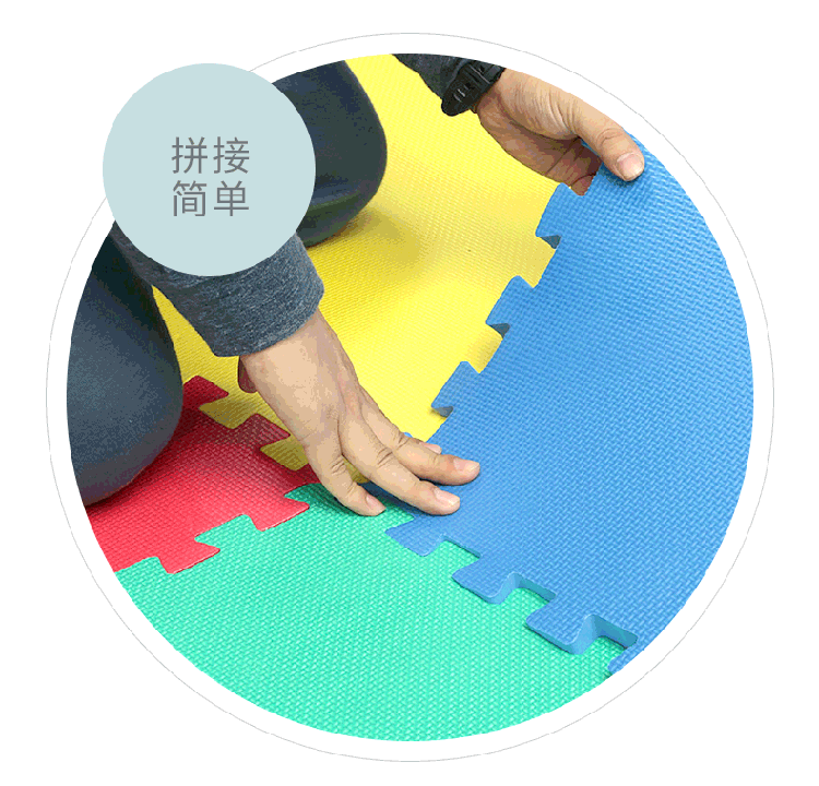 Thảm xốp trẻ em bảo vệ môi trường đích thực dày chống trượt trượt 2.5CM khâu lớn bò trườn mat mat tham xop