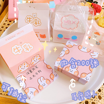 Ramen Maruko girl heart milk box note paper student stationery slips non-stick Post-it notes