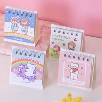 Ramen Maruko 2021 mini desk calendar cute girl heart Korean creative cartoon student desktop day