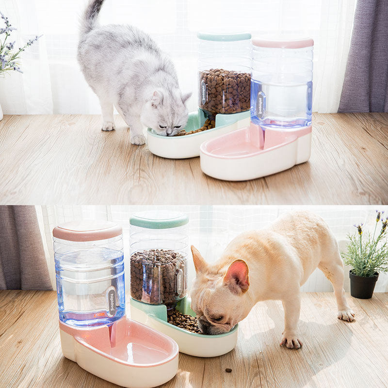 Dogs Automatic Drinking Water Cat Drinking Fountain 3 8L Grain Storage Barrel Small Teddy Pet Supplies Automatic feeding machine