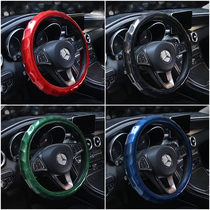  Shiny fluorescent car steering wheel cover four seasons universal 3D diamond non-slip tide brand Korean cute goddess fashion handle cover