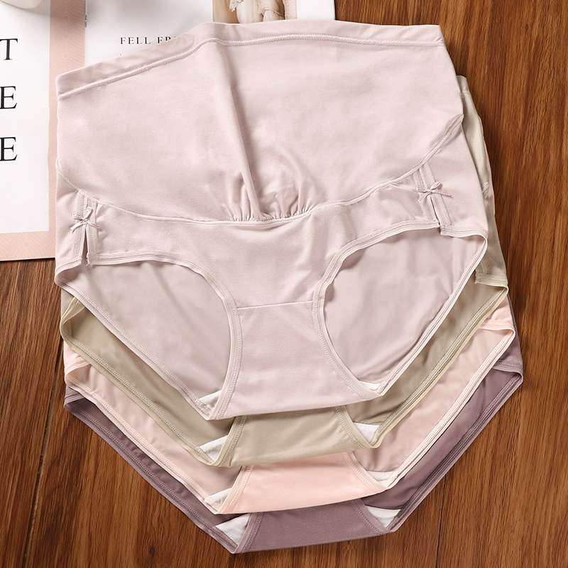 Three-pack maternity underwear Pregnancy high waist belly cotton crotch pants Early third trimester Early middle underwear