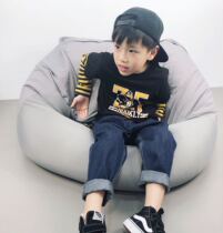 ENOCHBABY homemade 22ss Spring and Summer New Boys and Girls New Cotton Strip Long Sleeve Cartoon Printing Short Sleeves T