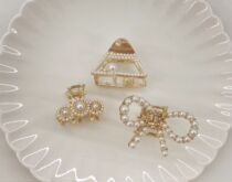 New Korean Dongdaemun Maylee Hair Clip Korean Style European and American Pearl Exquisite Hair Grab Female Hair Accessories Grab Clip Tide