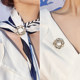 Silk scarf button T-shirt hem knotted buckle artifact brooch high-end high-end scarf accessories autumn and winter clip