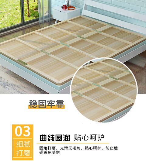Cứng giường gỗ giường sofa khung gỗ đơn tấm Belt 1,5 1,8 Mega rộng hardboard đôi nệm chiếc giường - Giường mẫu giường