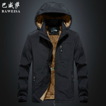 2020 new cotton clothes men loose size plus velvet padded cotton outdoor waterproof coat winter mens cotton jacket