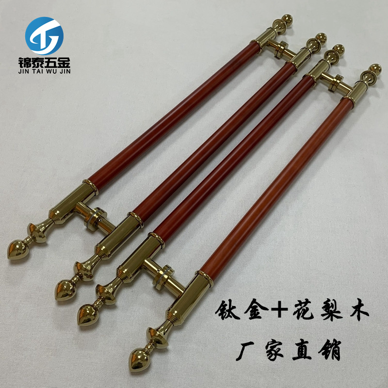 Glass door handle hotel KTV luxury solid wood door handle modern Chinese style wooden door handle in stock