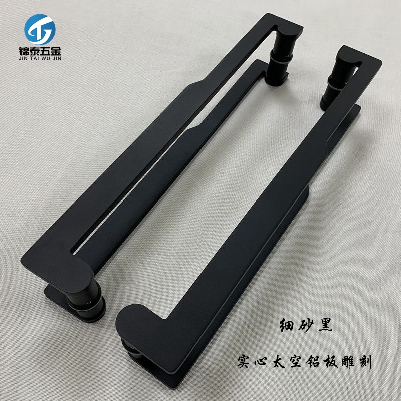 Spot Chinese antique door handle modern glass door handle wooden door handle hotel solid handle black