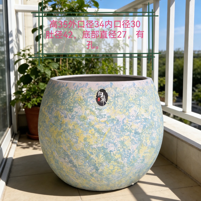 Clearance Sale Ceramic Flower Pots Large Diameter, Light Luxury and High-End Feel, Breathable Indoor and Outdoor Green Plants, Free Shipping.
