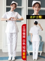 Белая футболка, штаны, униформа медсестры, короткий рукав