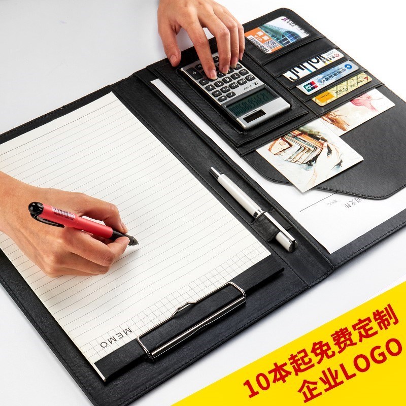 Business manager clip notebook A4 simple clip notepad with calculator multi-function sales splint clip
