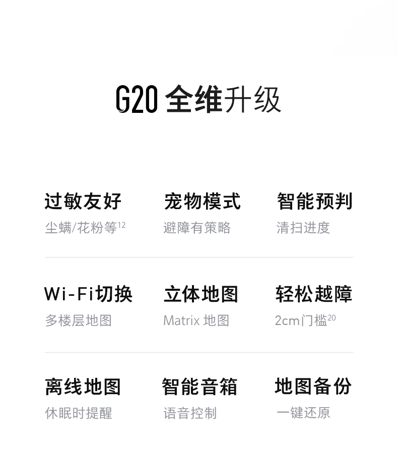石头自清洁扫地机器人G20系列智能家用扫拖一体机