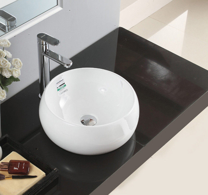 30cm Round Wash Basin Terrace Basin Wash Balcony Ceramic Washbasin Handwashing Pool Art Basin Tray Small dressing room