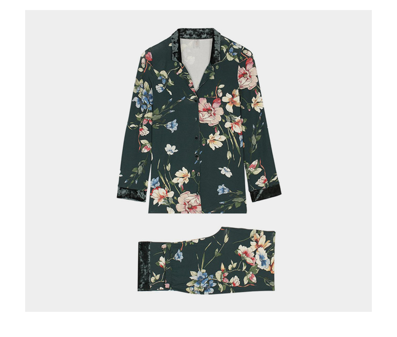 Siêu mẫu Intimissimi Li Xian Ling cùng bộ đồ ngủ in họa tiết nữ PLD775 022I đồ bộ cát hàn